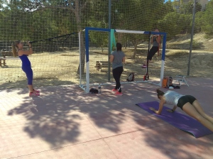 Entrenamiento en grupo Policía Nacional